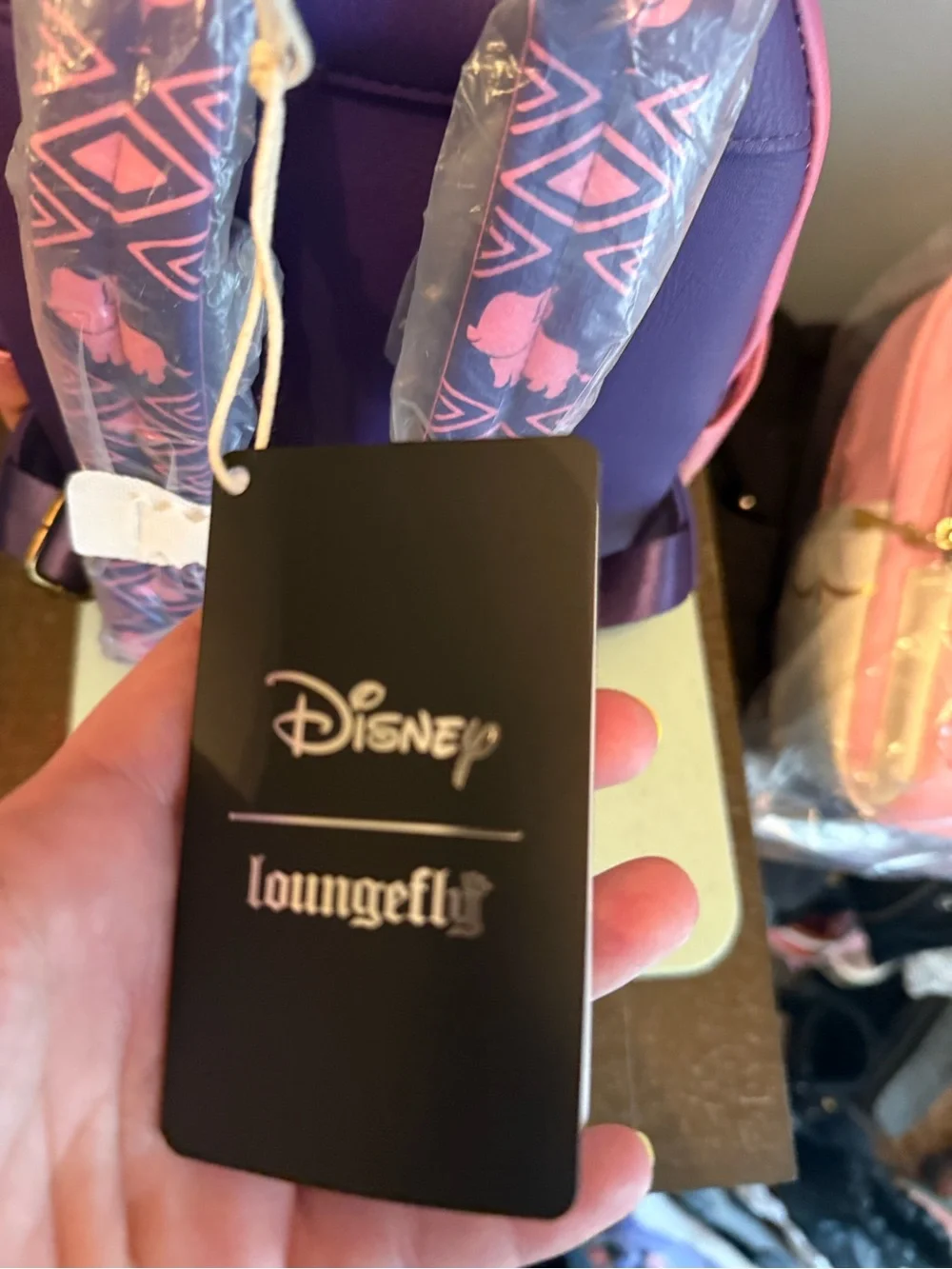 Loungefly Purple & Pink Moana Mini Backpack with Pua and Hei Hei